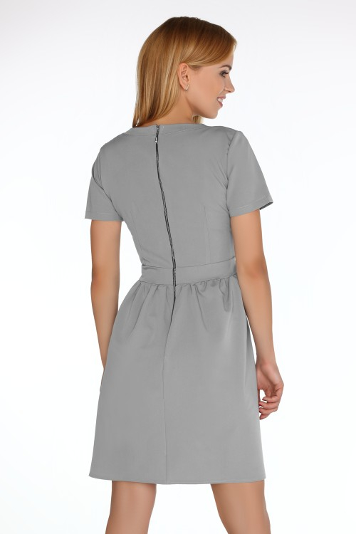 Marelna Gray - klasyczna sukienka szara