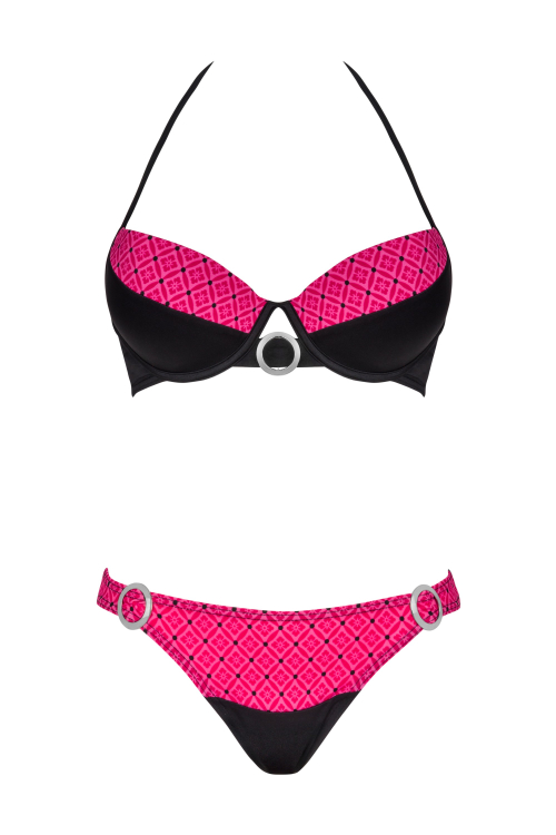 Nawabe Pink - czarno różowe bikini