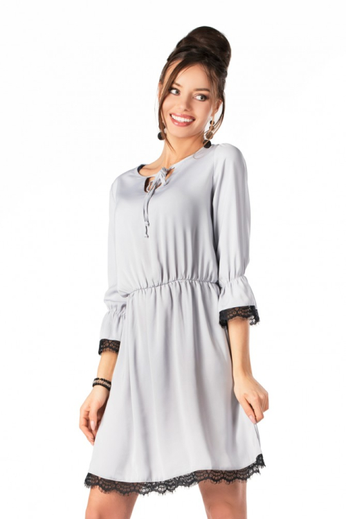 Shanice Grey - klasyczna sukienka szara
