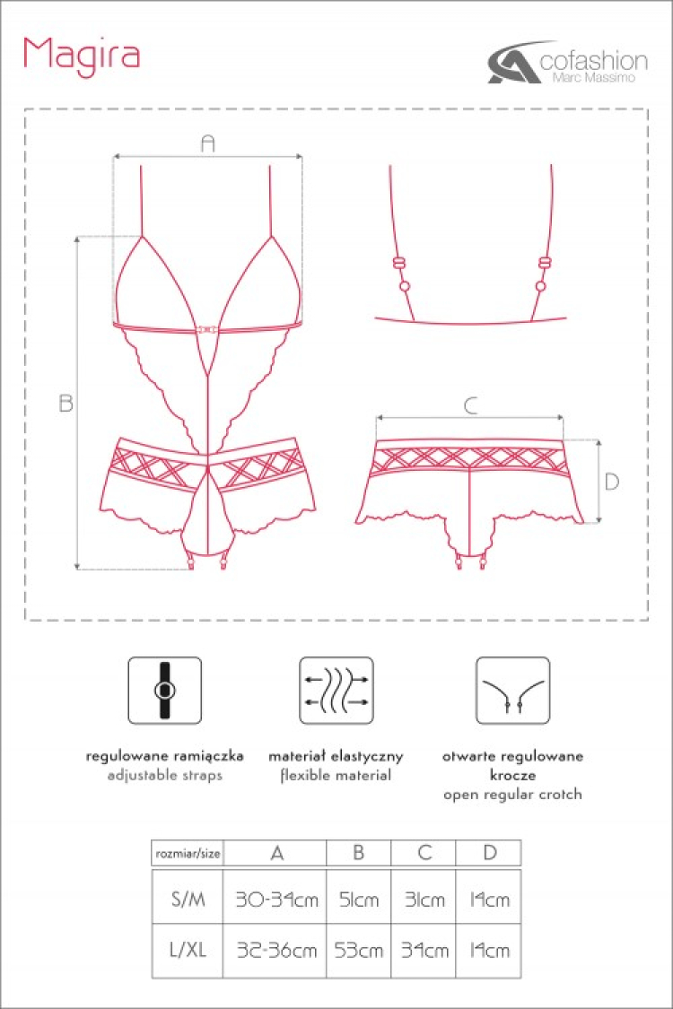 Magira - czarne koronkowe body