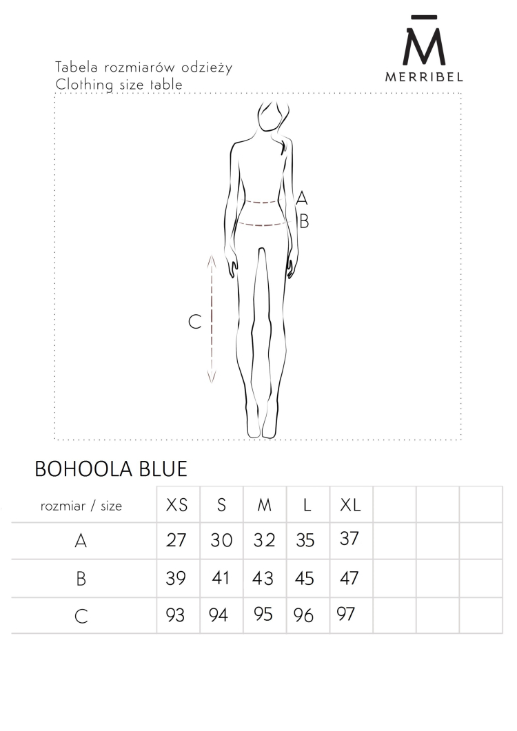 Bohoola Blue - niebieskie jeansowe spodnie rurki z wysokim stanem