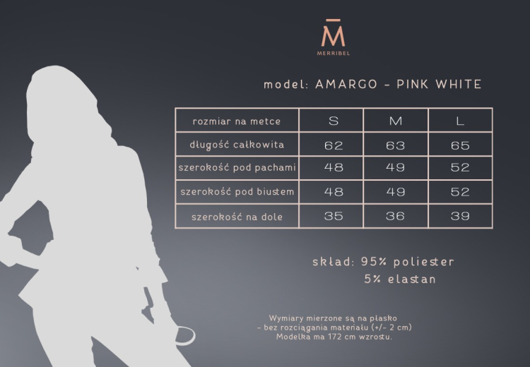 Amargo Pink White - bluzeczka w kropeczki