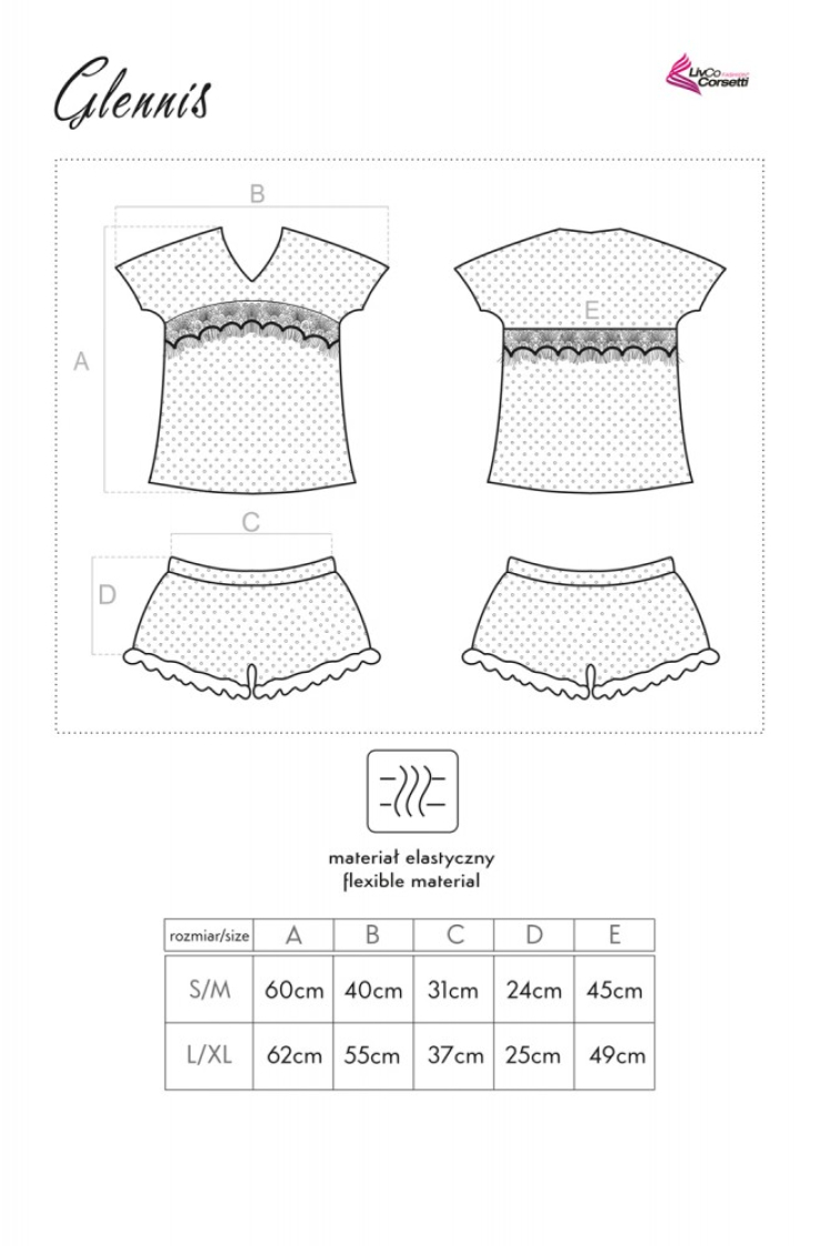 Glennis - urocza piżamka w kropki