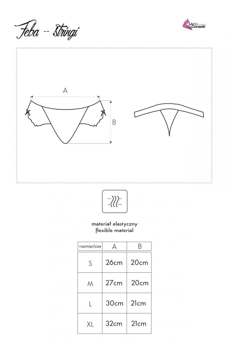 Feba - koronkowe majtki stringi