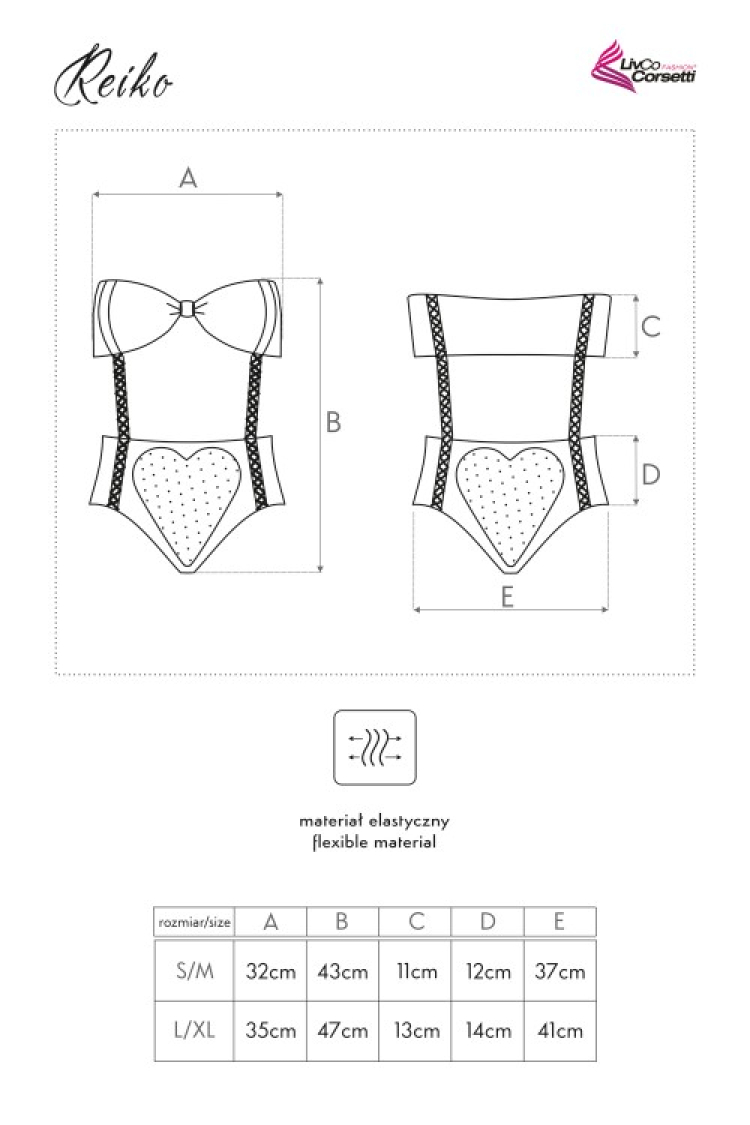 Reiko - oryginalne body z szelkami