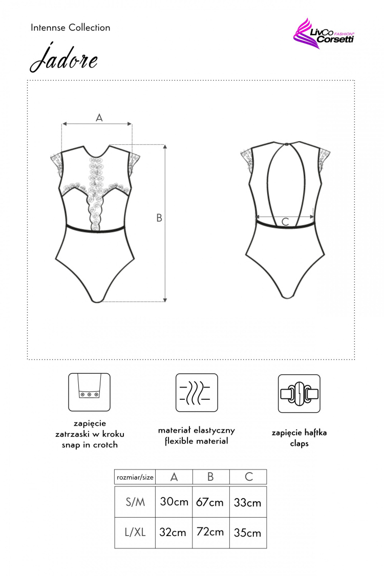 Jadore Intennse - pudrowe body z koronką
