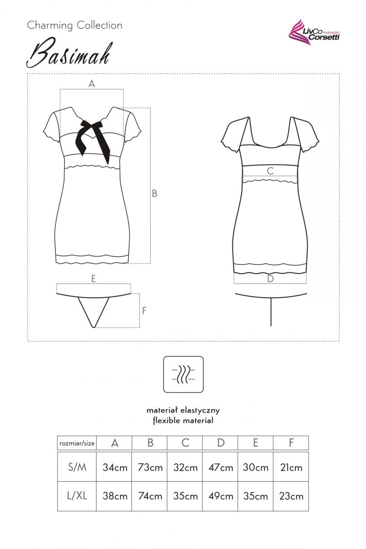 Basimah - zmysłowy komplet koszulka i stringi