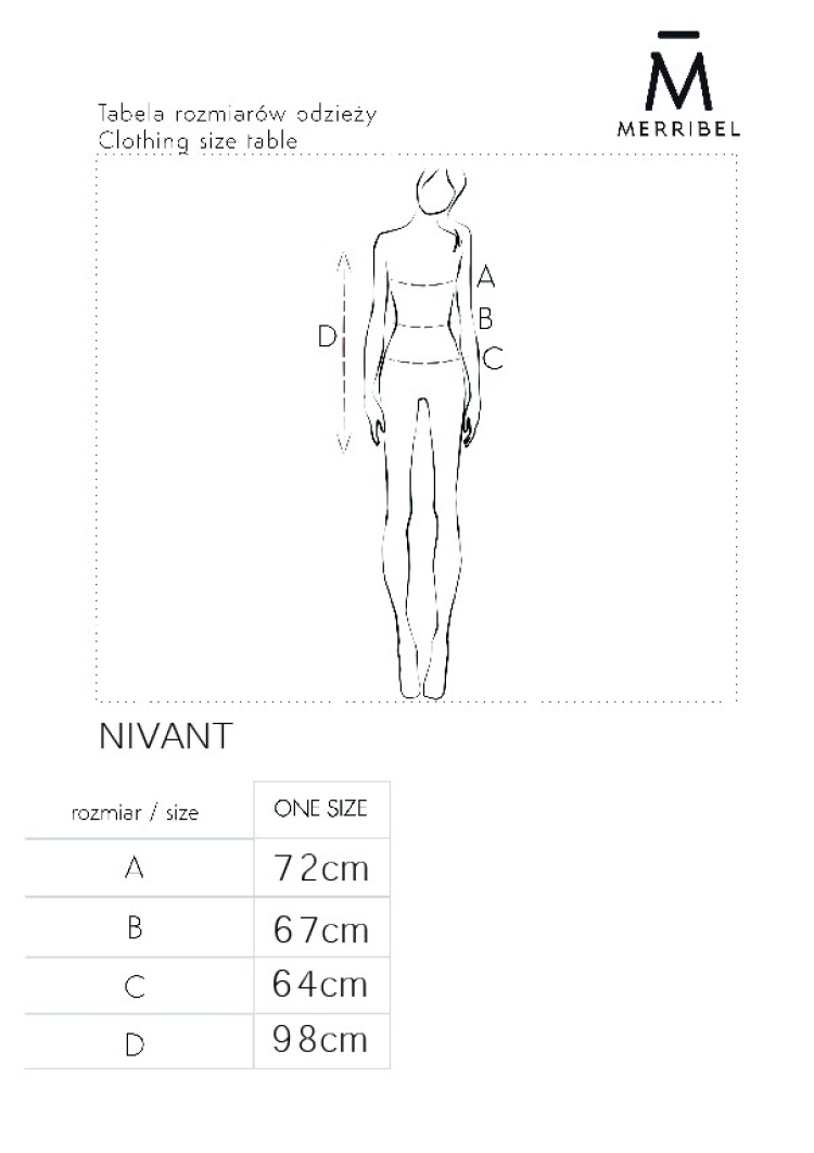 Nivant Powder - klasyczny kardigan z rozcięciami