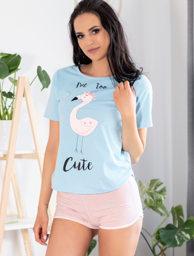 Cute Flamant - piżama koszulka i szorty