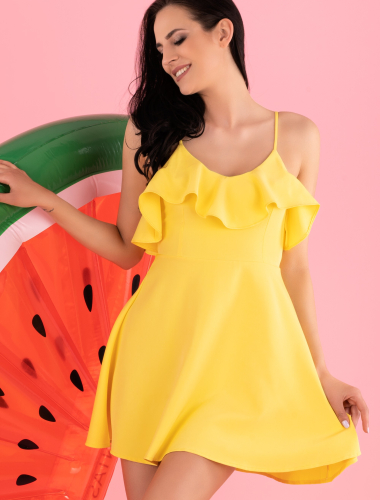 Cooreo Lemon - letnia sukienka z falbanką